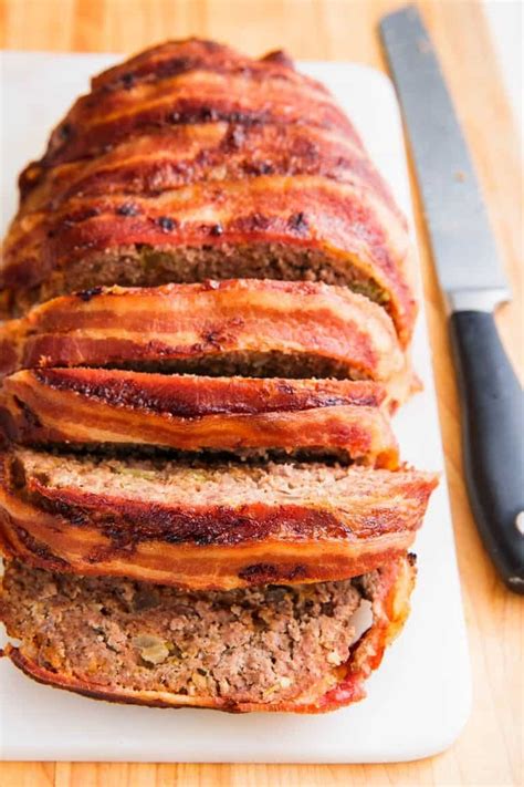 Delicious Keto Bacon Wrapped Meatloaf Maria S Kitchen