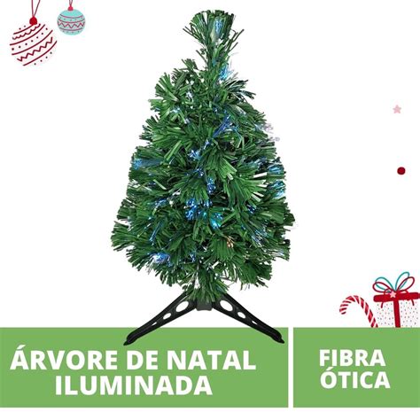 Arvore De Natal De Fibra Tica Cm Iluminada Pontas Shopee Brasil