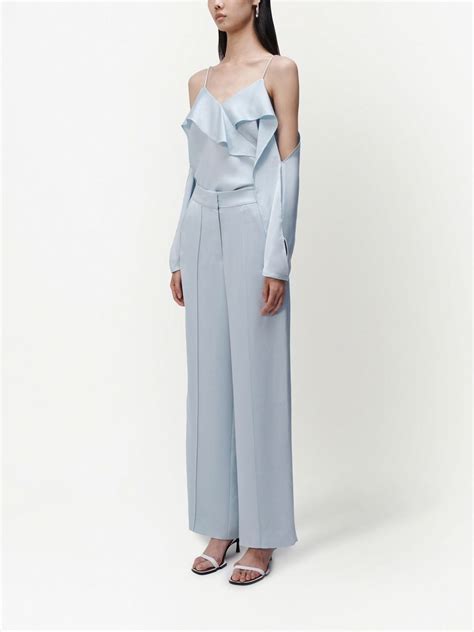 Jonathan Simkhai Kyra Wide Leg Pant In Light Sky Modesens