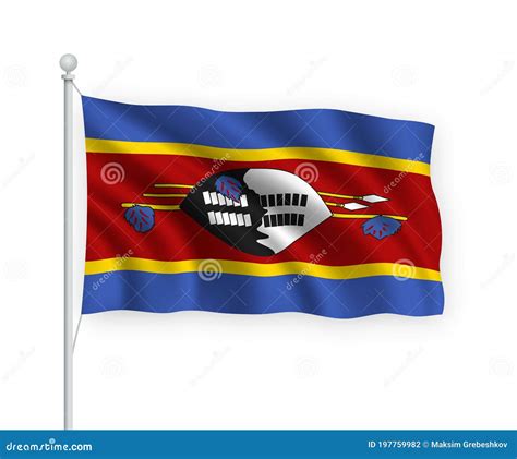 Flag Of Eswatini. Kingdom Of Eswatini Flag Royalty-Free Stock ...