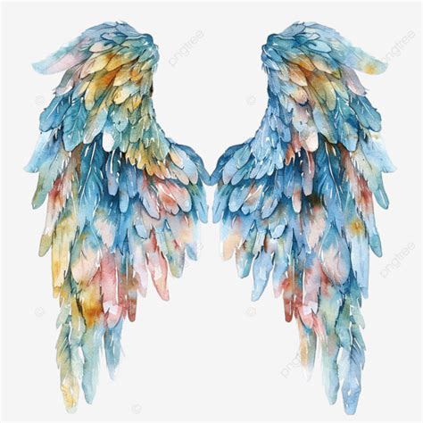 Pintura Em Aquarela De Asas De Anjo Para Espaços Criativos PNG Anjo