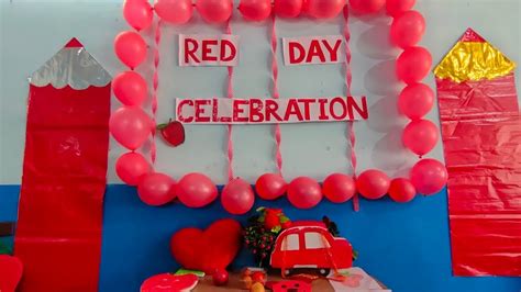 Red Colour Day Ll Red Colour Day Celebration At School Ll Decoration