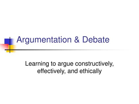 Ppt Argumentation And Debate Powerpoint Presentation Free Download Id 1750334