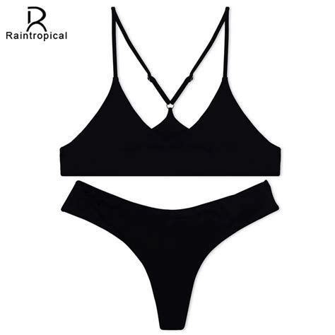 Raintropical Sexy Women Swimsuit Print Halter Top Bikini Set Women Mini