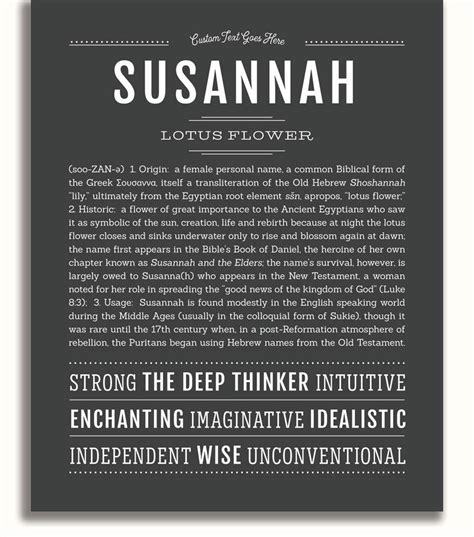 susannah personalized  meaning art prints  stories