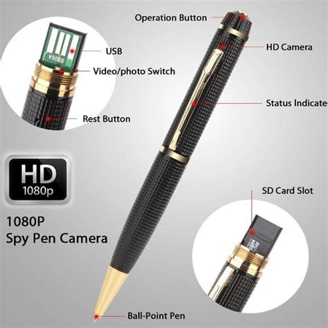 Gadgets Pen 1080p HD Spy Pen with 32GB SD Micro Card - Record Executive ...