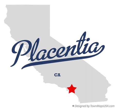 Map of Placentia, CA, California