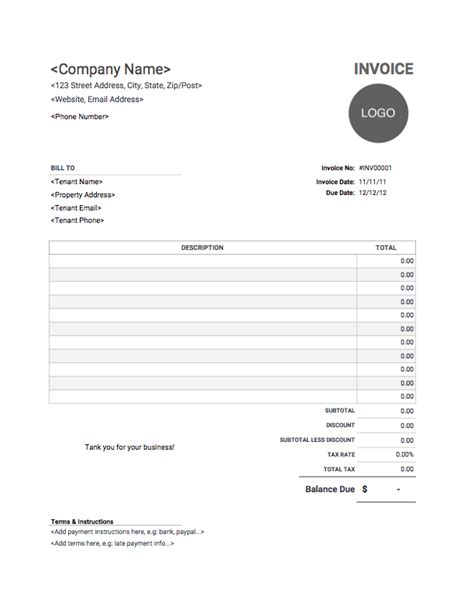 Free Printable Invoice Templates In Excel And Word Blog