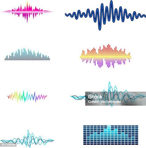 Vektor Musik Digital Equalizer Gelombang Audio Desain Template Sinyal