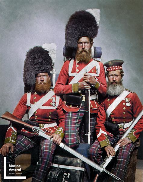 72 Highlanders, Crimean War, 1850s. : r/ColorizedHistory