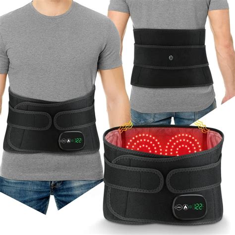 Heated Back Brace Cordless Heating Pad Back Massage Heat Wraps For