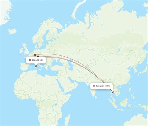 All Flight Routes From Olbia To Bangkok Olb To Bkk Flight Routes