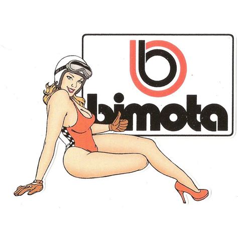 Bimota Right Pin Up Laminated Decal Cafe Racer Bretagne Clicboutic