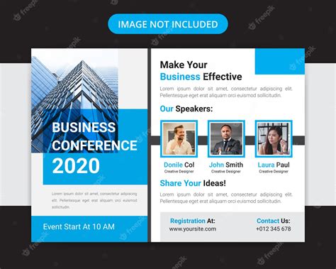 Premium Vector Corporate Horizontal Business Conference Flyer Design