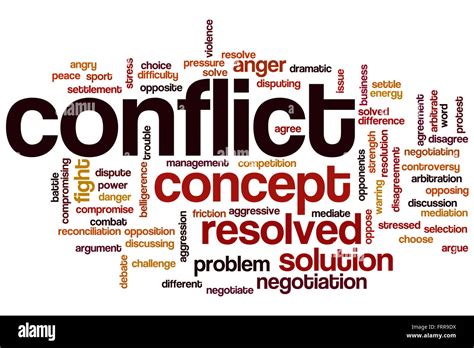 Conflict Word Cloud Concept Stock Photo 100701270 Alamy