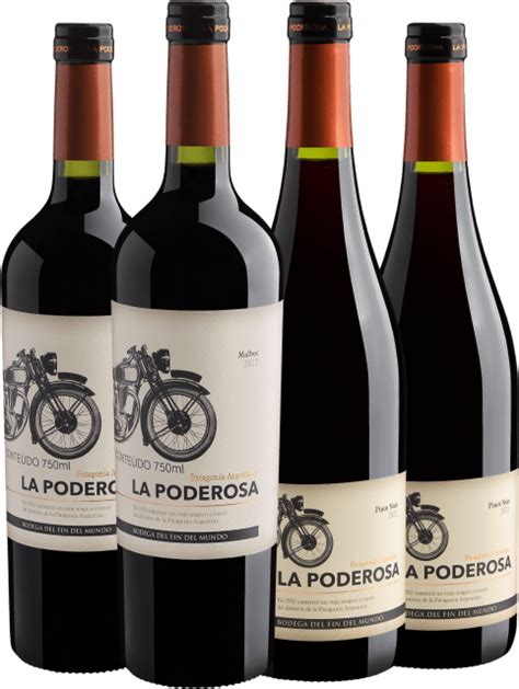 Kit 4 La Poderosa Malbec E Pinot Noir Drinko