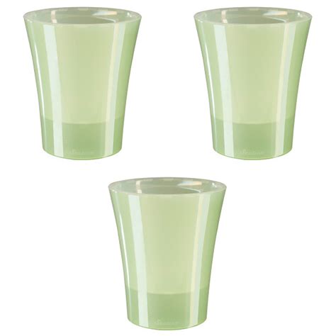 Lot de 3 pots pour orchidées avec réserve d eau Arte dea vert clair