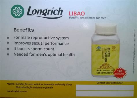 LONGRICH HEALTH LIFESTYLE& BEAUTY: LONGRICH LIBAO - MALE FERTILITY ...