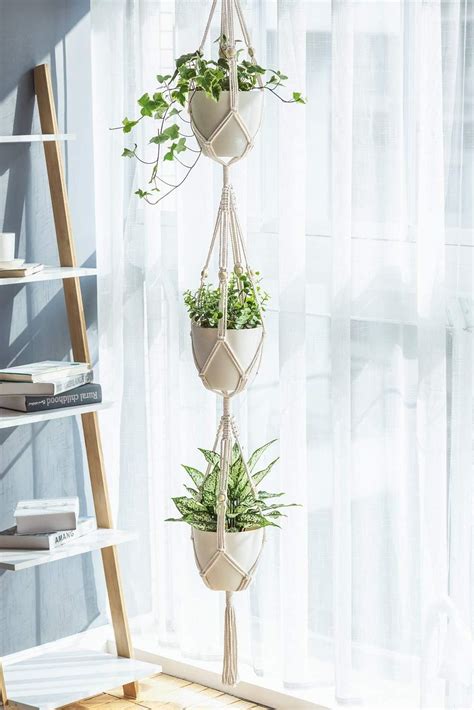 ATIDY Plant Hangers 3 Tier Hanging Plant Holder Hanging Planter Stand