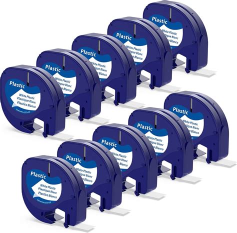 10 Pack Replace For Dymo Label Maker Refills LetraTag Plastic LT Label