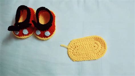 Mickey Mouse Baby Bootie Crochet Step By Step Pattern Yours Patterns