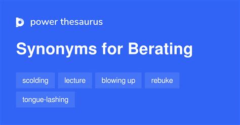 Berating synonyms - 850 Words and Phrases for Berating