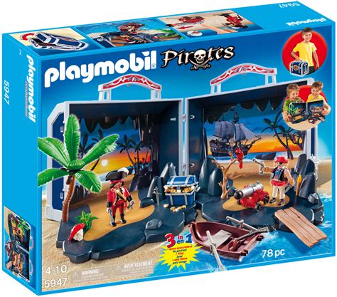 Playmobil Pirates 5947 Pas Cher Coffre Transportable île Au Trésor De Pirate