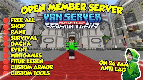 Server Keren Mcpe Indonesia Survival Terbaik On Jam