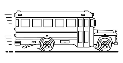 Premium Vector | School Bus Lineart Clipart Vector EPS