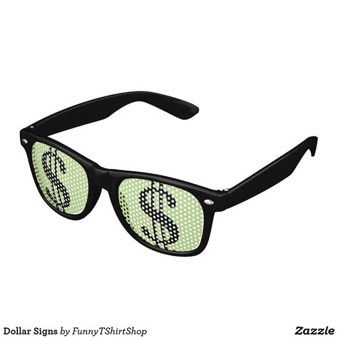 Dollar Signs Retro Sunglasses Sunglasses Eyewear Sunglasses Retro