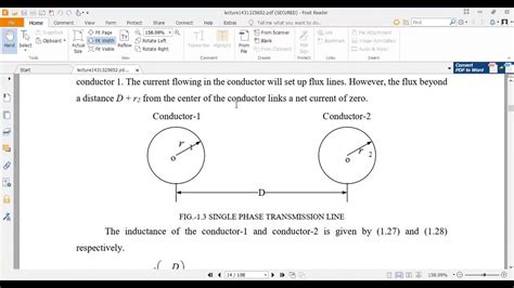 Loop Inductance Inductance Of Single Phase Transmission Line YouTube