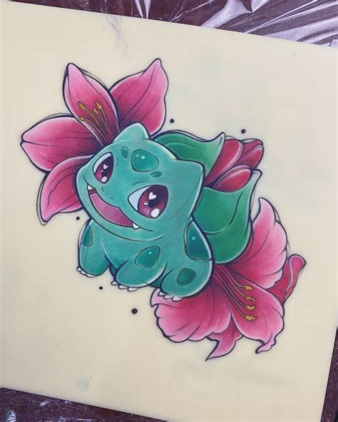 Bulbasaur Tattoo | Pokemon tattoo, Unicorn tattoos, Pokemon drawings