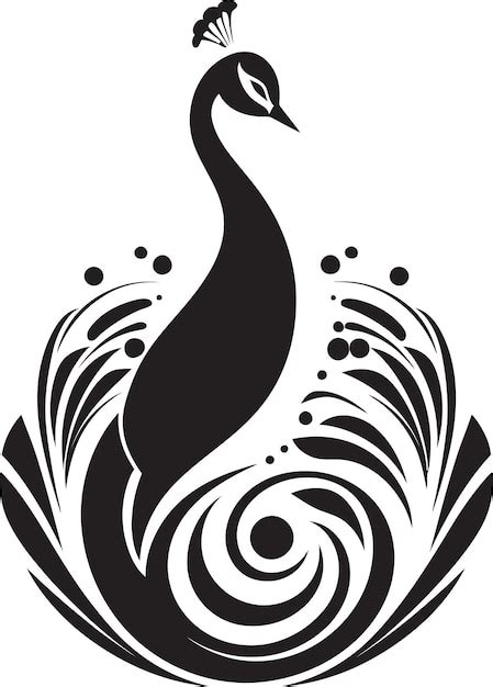 Premium Vector Inkwell Plume Vector Peacock Icon Artistic Intrigue