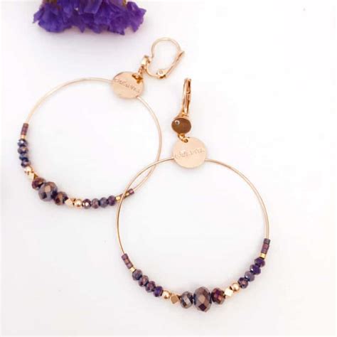 Boucles D Oreilles Chlo Violet Gwapita