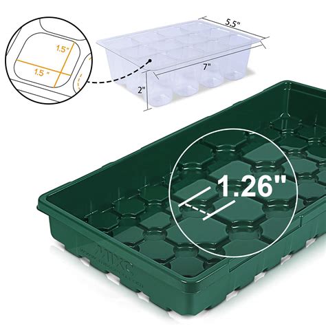 Mixc Pack Flat Trays With Humidity Dome Germination Kit Seed