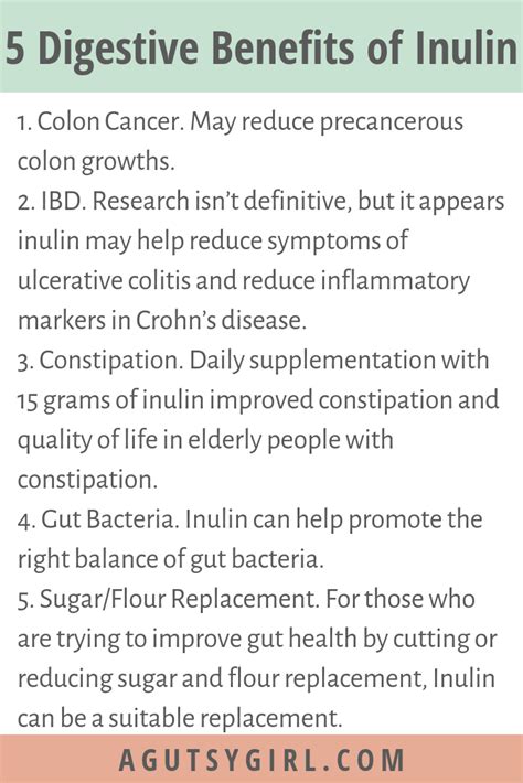 5 Digestive Benefits of Inulin agutsygirl.com A Gutsy Girl #inulin # ...