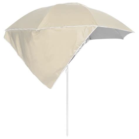 Atyhao Parasol de plage avec parois latérales Sableux 215 cm 98666