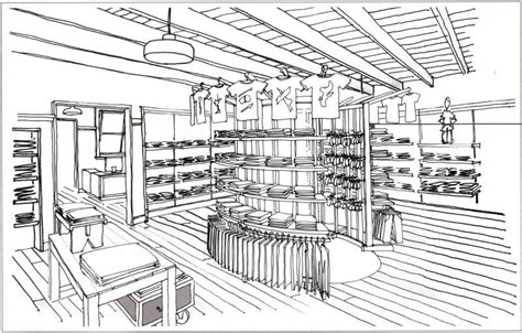 Épinglé par Tan Yi Jing sur Retail store layout Dessin architectural