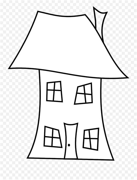 House Picture Library Png Files Clipart Cartoon House Outline Line