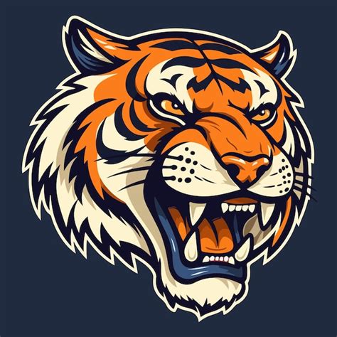 Premium Vector | Tiger head mascot logo vector illustration