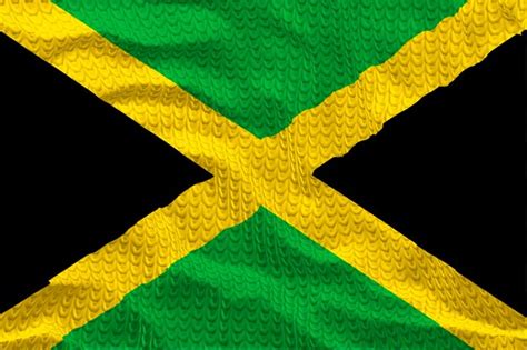 Bandeira Nacional Da Jamaica Fundo Bandeira Da Jamaica Foto Premium