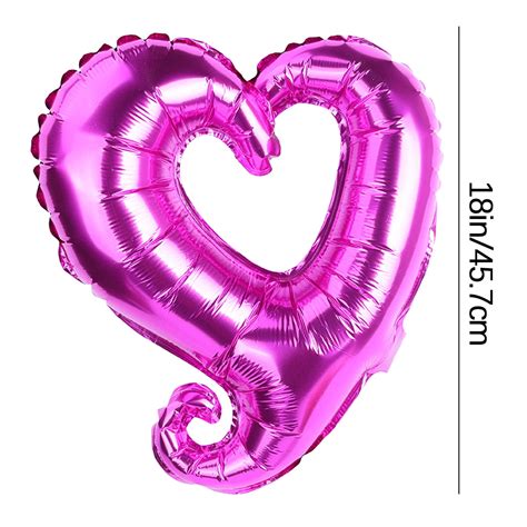 18 Inch Birthday Gifts For Women Hooked Heart Shaped Aluminum