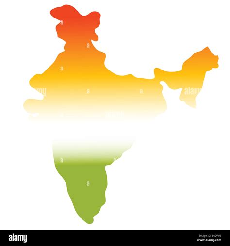 Image Of India Map In Orange Colour