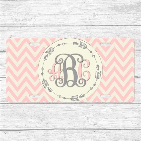 Personalized Monogram License Plate Monogrammed License - Etsy