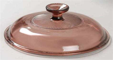 Visions Cranberry Lid For Quart Saucepan By Corning Replacements