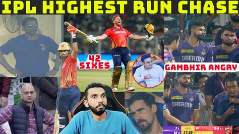 Ipl Highest Run Chase 🔥😳 Bairstow Century Kkr Vs Pbks 2024 Highlights Youtube