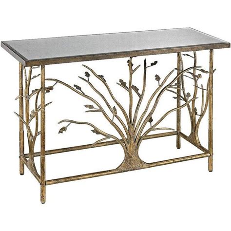 Universal Lighting And Decor Branch Collection Gold Leaf Console Table