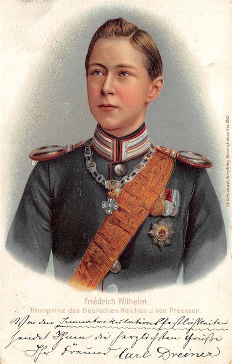 German Crown Prince Friedrich Wilhelm Prussia Vintage Postcard Aa