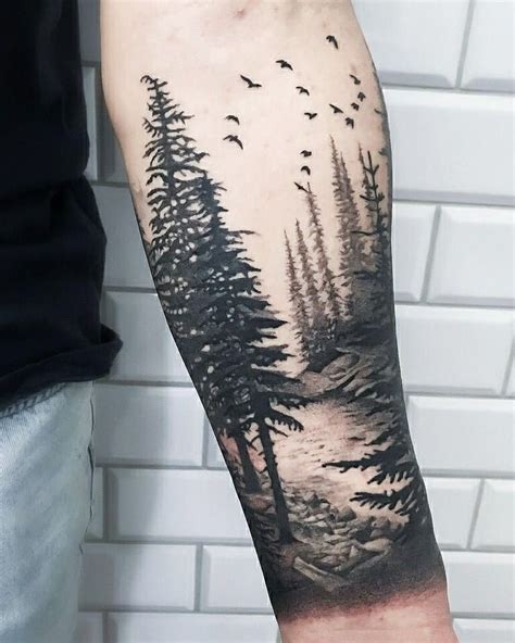 Breathtaking Wilderness Tattoo Ideas Tattoosboygirl Forest