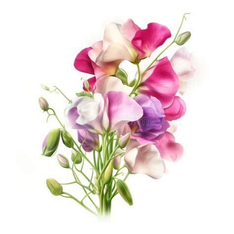 Sweet Peas In A Mason Jar Realistic Watercolor Paintings By Scarlett